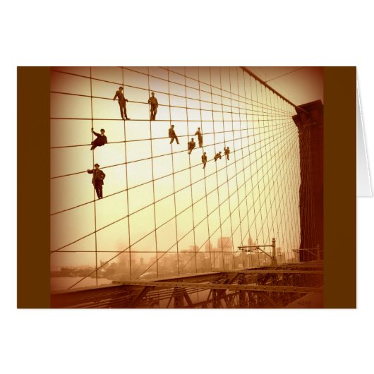Vintage Painters Brooklyn Bridge Cards (Front Horizontal)