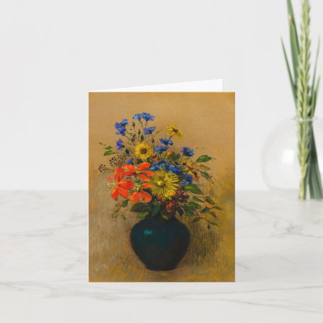 Vintage painting Wildflowers Card (Front)