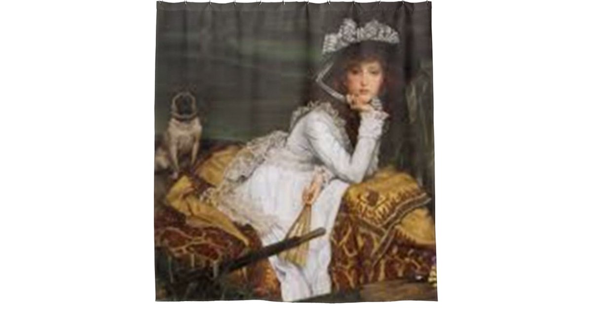 VINTAGE PAINTINGS SHOWER CURTAIN