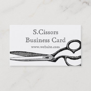 Vintage Pair Of Scissors Theme Business Card by megnomad at Zazzle