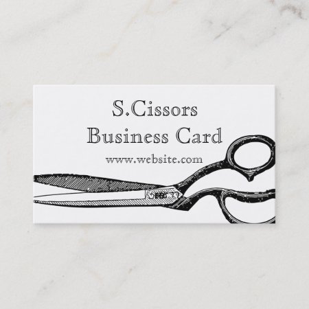 Vintage Pair Of Scissors Theme Business Card