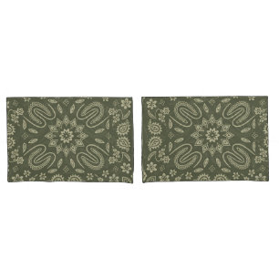 Vintage Paisley Bandana Pillow Cover Cream & Wash