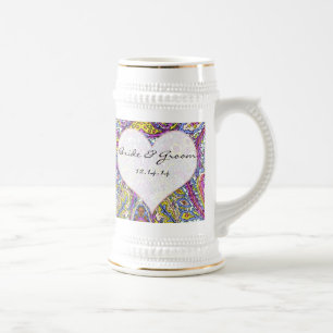 Vintage Paisley Beer Stein