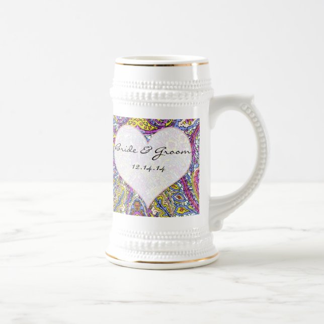 Vintage Paisley Beer Stein (Right)