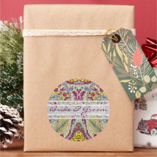 Vintage Paisley Classic Round Sticker