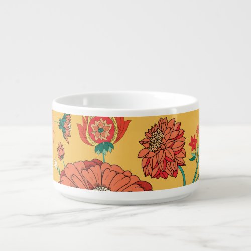 Vintage Paisley Floral Garden Bowl