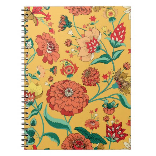 Vintage Paisley Floral Garden Notebook