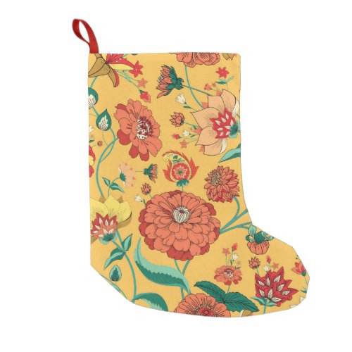 Vintage Paisley Floral Garden Small Christmas Stocking