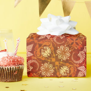 Vintage Paisley Latte Art Wrapping Paper