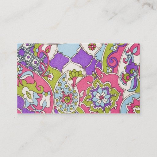 Customizable Vintage Paisley Pattern Business Card