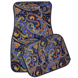 Vintage Paisley Pattern, Persian Floral Design Car Floor Mat