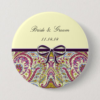Vintage Paisley Pinback Button