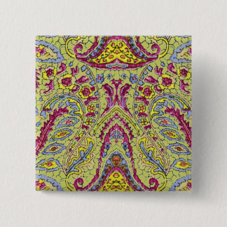 Vintage Paisley Pinback Button