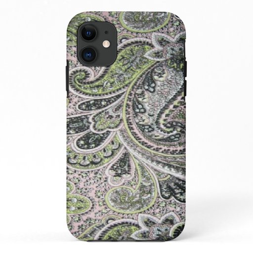 Vintage Paisley Pink Sage Case-Mate iPhone 5 iPhone 11 Case