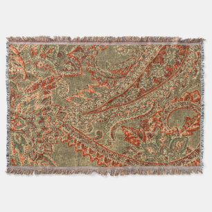 Vintage Paisley Rugs Throw Blanket