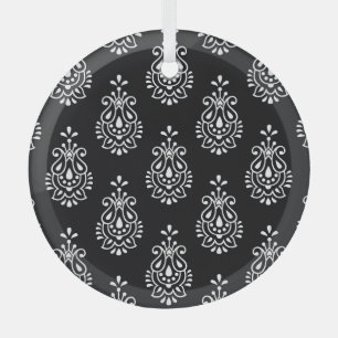 Vintage paisley, seamless elegant pattern. glass ornament