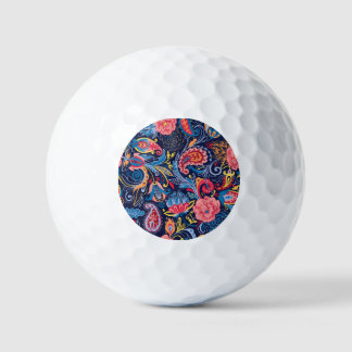 Vintage Paisley Seamless Pattern Design Golf Balls