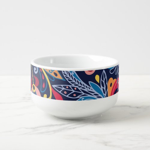 Vintage Paisley Seamless Pattern Design Soup Mug