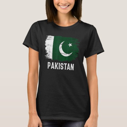 Vintage Pakistan Flag For PAKISTANI T_Shirt