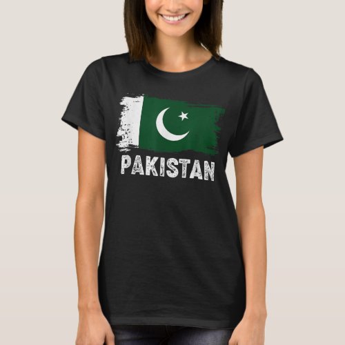 Vintage Pakistan Flag Pakistani Family Pride T_Shirt