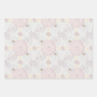 Vintage Pale Floral  Wrapping Paper Sheets
