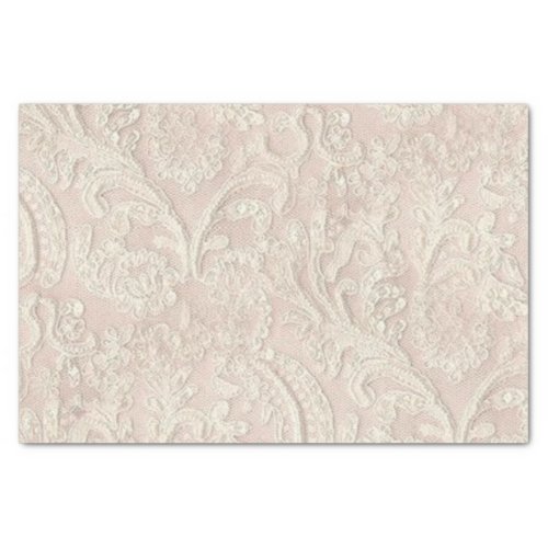 Vintage Pale Pink Lace Tissue Paper
