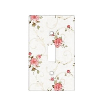 Vintage Pale Pink Rose Light Switch Cover by KraftyKays at Zazzle
