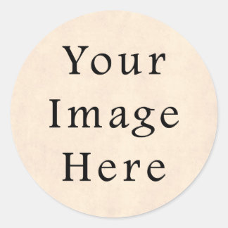Vintage Pale Yellow Cream Parchment Paper Template Classic Round Sticker