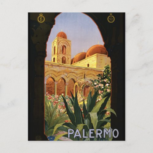 Vintage Palermo Italy Europe Travel Postcard