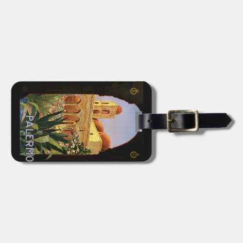 Vintage Palermo Italy Poster Luggage Tag