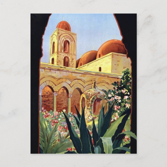 Vintage Palermo Sicilia Postcard (Front)