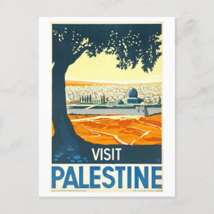 Vintage Palestine Travel Poster Postcard