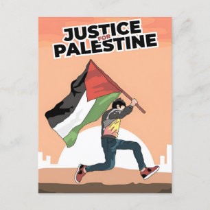 Vintage Palestine Travel watercolor retro  Postcard