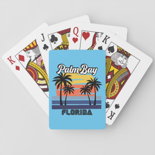 Vintage Palm Bay Florida Playing Cards
