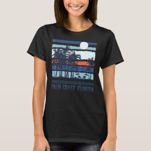 Vintage Palm Coast Florida Summer Retro 80s Beach T-Shirt