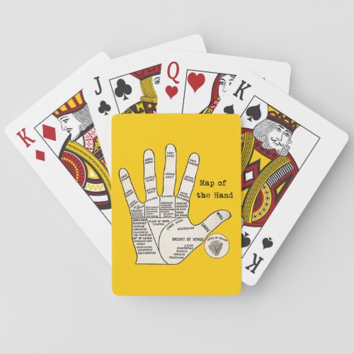 Vintage palm reading palmistry fortune playing cards