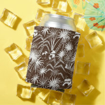 Vintage Palm Serenity Can Cooler