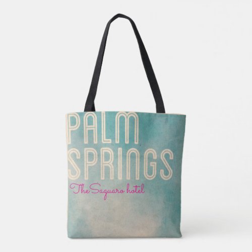 Vintage Palm Spring Hotel Tote Bag