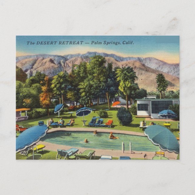 Vintage, Palm Springs, California Postcard (Front)