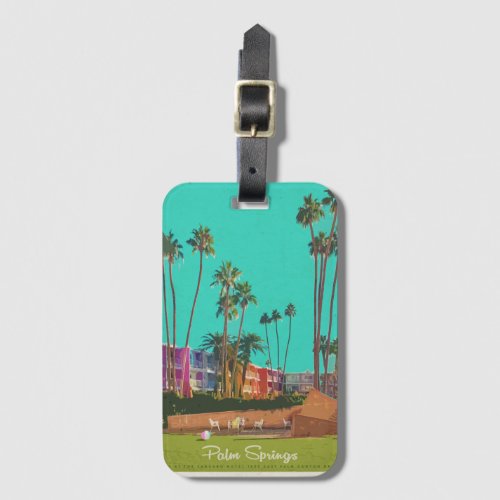 Vintage Palm Springs Summer travel Luggage Tag