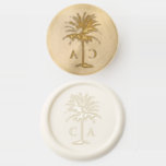 Vintage Palm Tree Couples Wedding Monogram Wax Seal Stamp<br><div class="desc">Add a special finishing touch to your wedding invitations,  favors,  or tableware with this chic wax seal kit featuring a vintage style palm tree flanked by each of your initials. Designed to coordinate with our Havana Palm island vintage wedding invitation collection.</div>