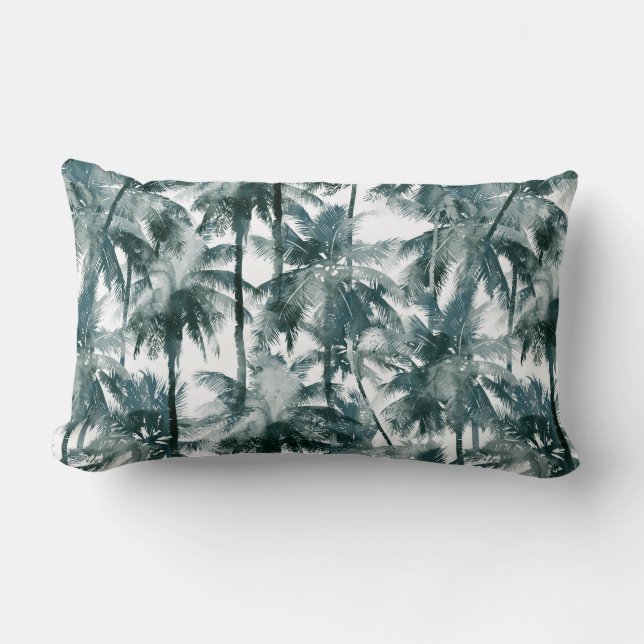 Vintage palm tree print Aloha cushion (Front)