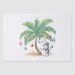 Vintage Palm Tree Snowman Tropical Christmas Deck  Tissue Paper<br><div class="desc">Vintage Palm Tree Snowman Tropical Christmas Deck The Palms</div>