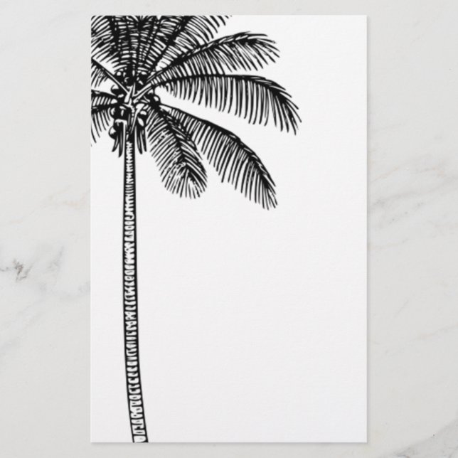 Vintage Palm Tree Stationery (Front)