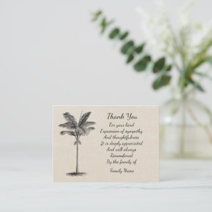 Vintage Palm Tree Thank You Note Card