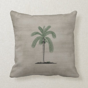 Vintage Palm Tree Throw Pillow