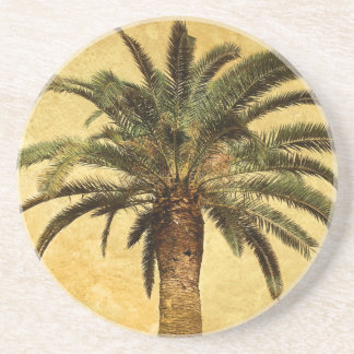 Vintage Palm Tree - Tropical Customized Template Coaster