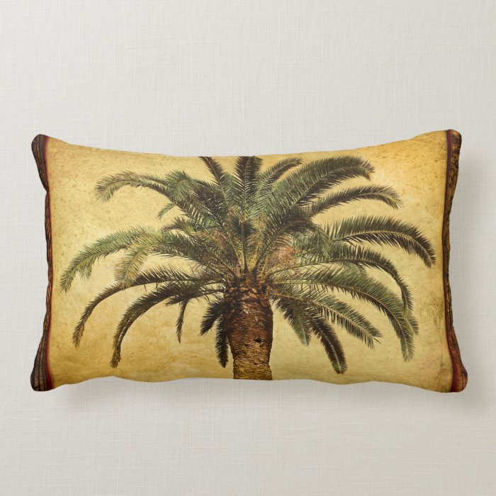 Palm Tree   Tropical Customized Template Throw Pillow
