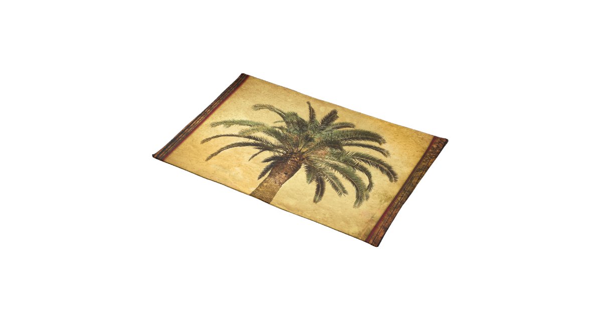 Vintage Palm Tree - Tropical Customized Template Placemat | Zazzle