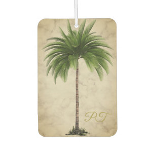 Vintage Palm Tree Tropical Elegant Marble Air Freshener
